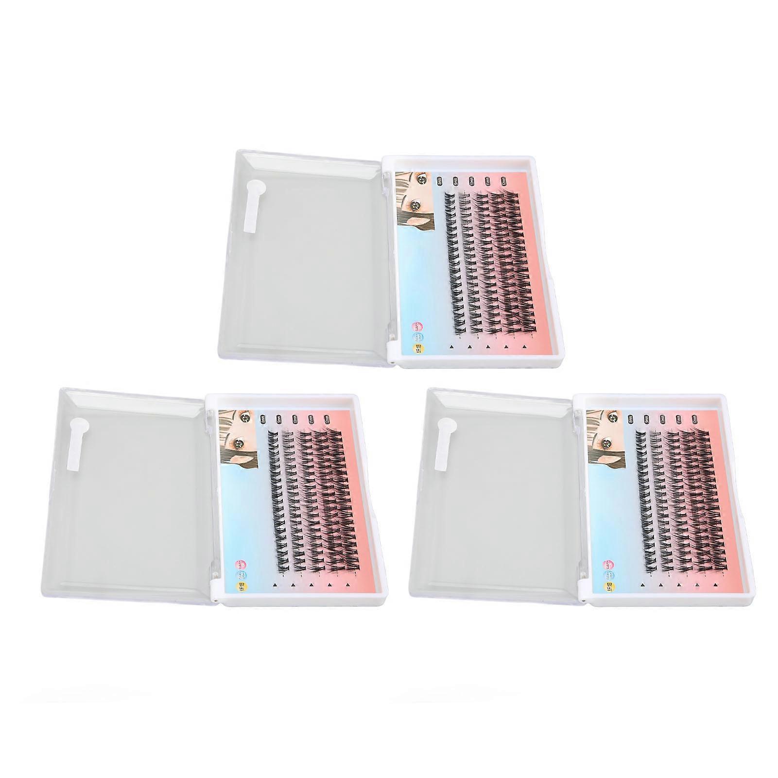 3 Boxes 8‑12mm Eyelash Extension Individual Soft Lightweight Individual Lashes Cluster for Home Use