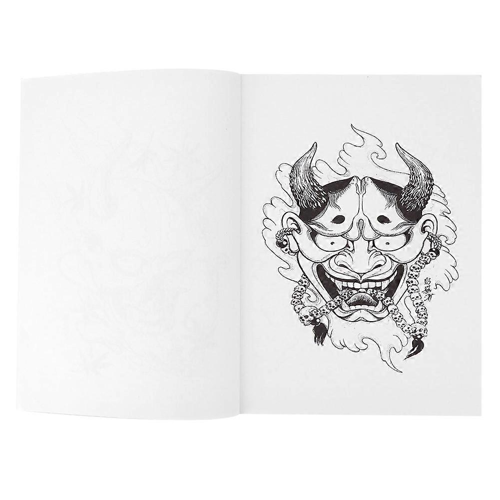 Professional Hannya Pattern Tattoo Book Body Tattoo Practice Template Book Accessory