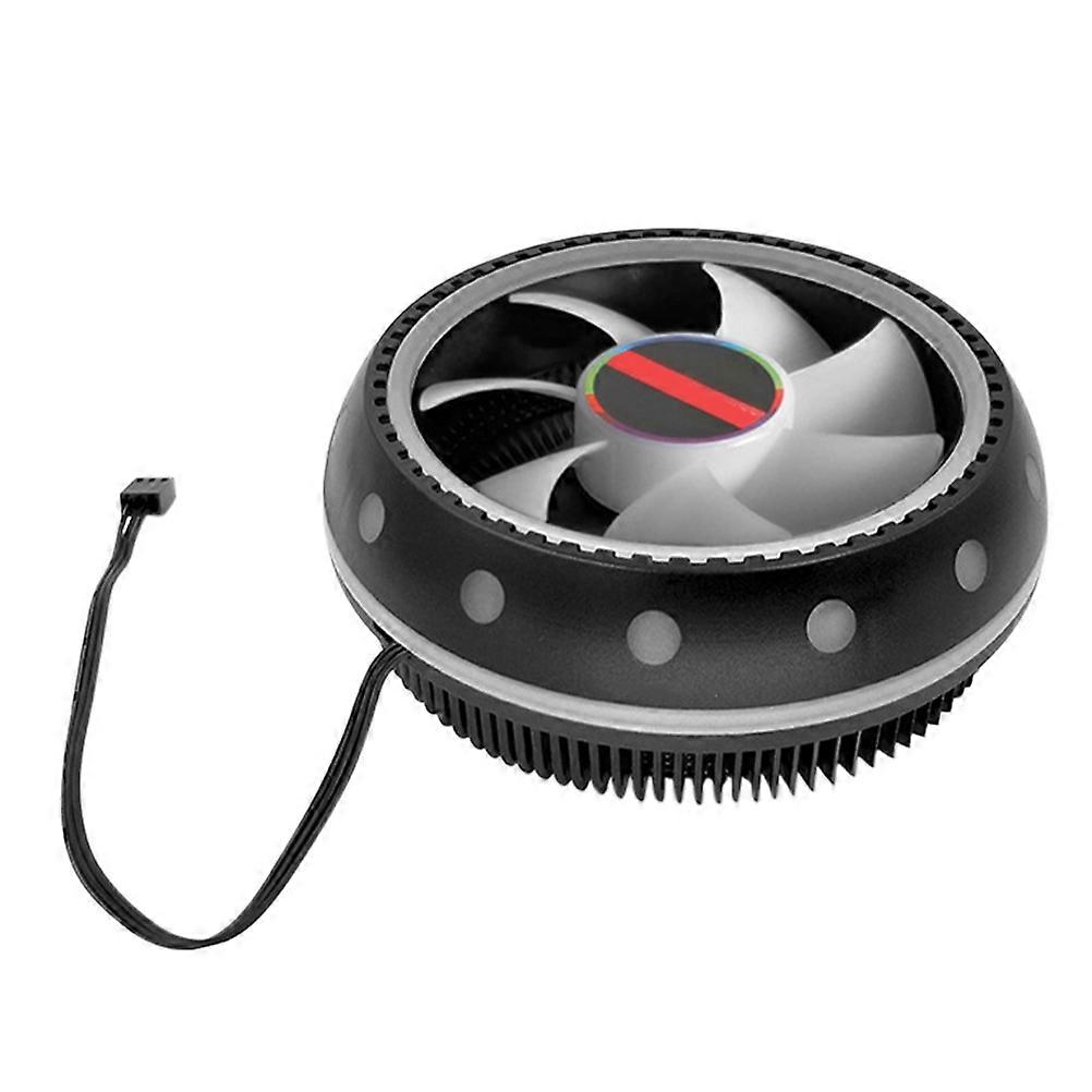 Led Cpu Cooler Rgb Lighting Effect Heat Sink Transparent Side Panel Compatible Tech Enthusiasts 11.7X11.7X6.5Cm 1Pcs