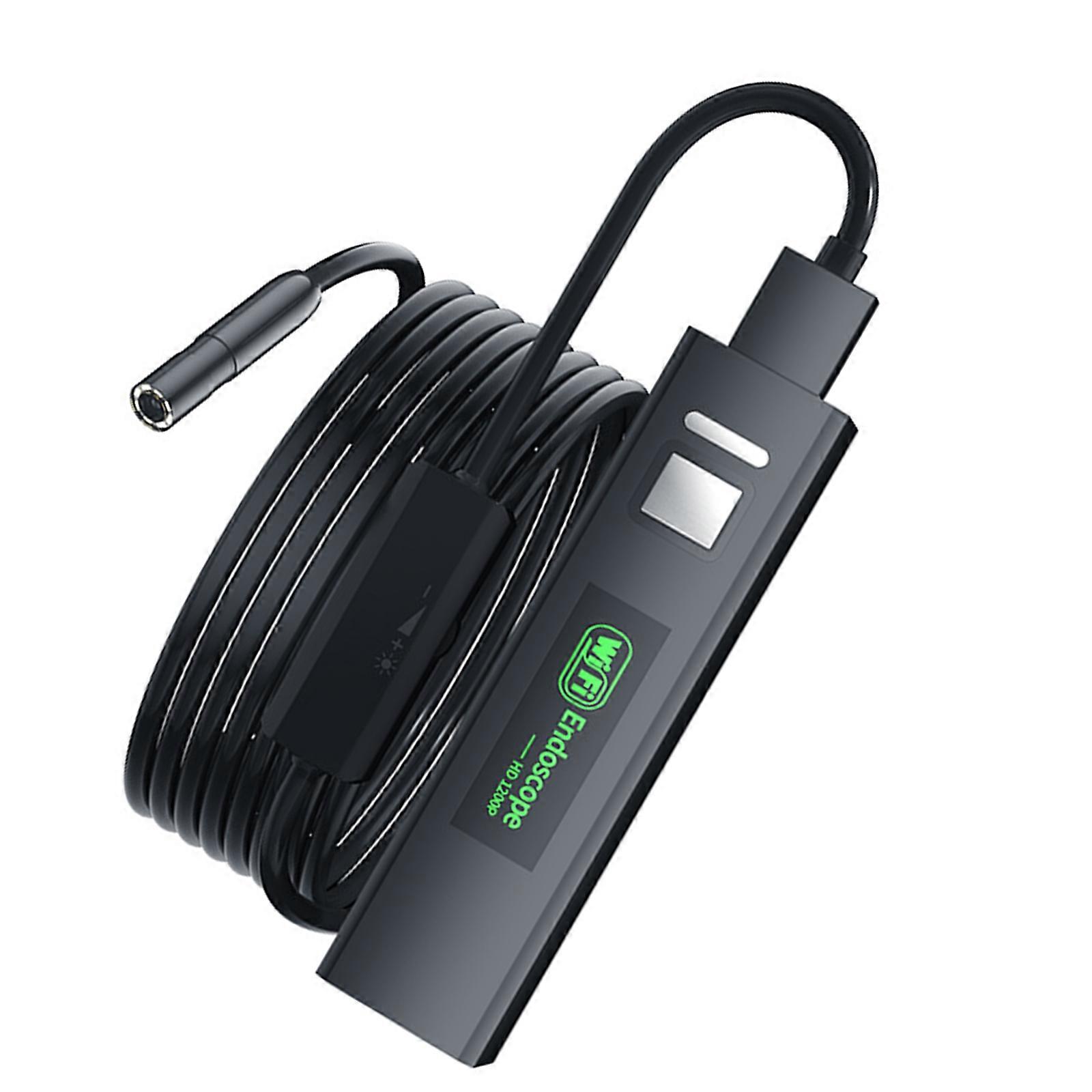 Industrial Endoscope Inspection Camera,Borescope Sewer Camera IP67 Waterproof Snake Camera with 8 LED Light Multicolor