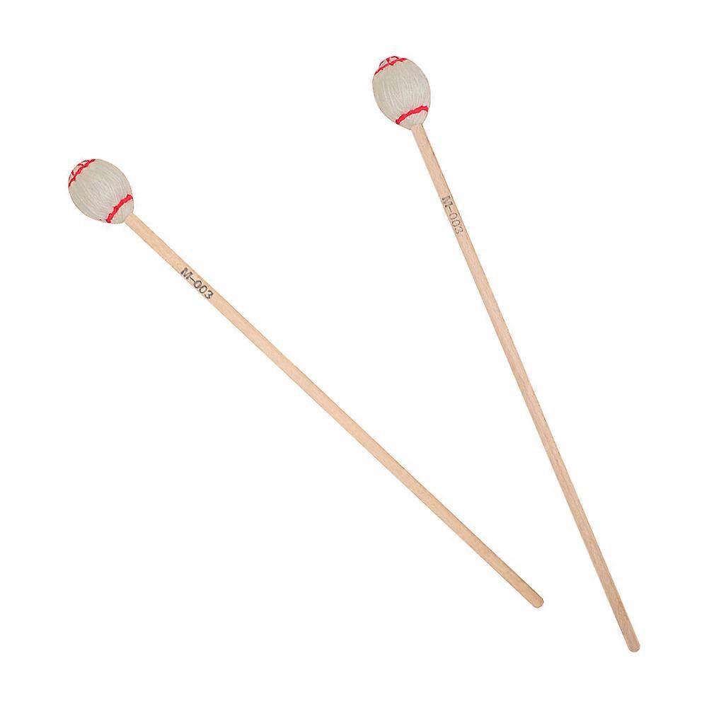 Marimba Hammer with Synthetic Material for Instrument Use Red Color Lightweight and Durable 2pcs