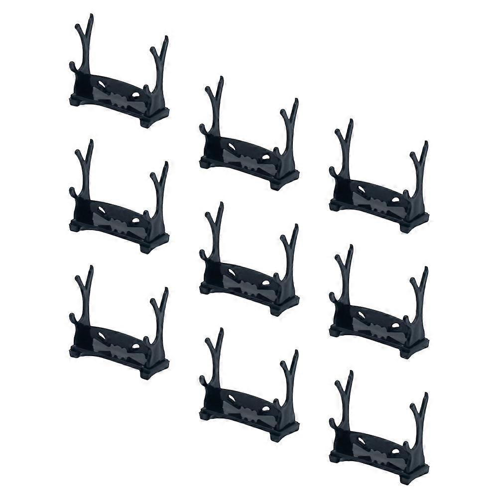 Mini Sword Holder Toy Sword Display Desktop Decor Plastic Black 6.8x6.5cm Multi-layer