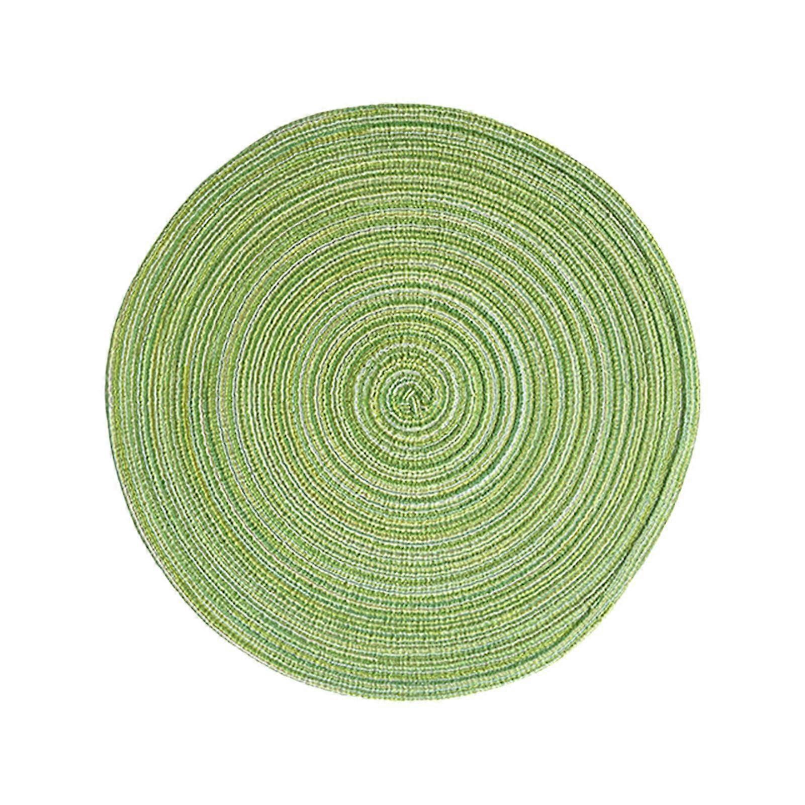 Runde Tischsets Esstisch-Tischsets in Grün - Wiederverwendbare Küchentischmatten für Esszimmer und Küche, Dekorative Hotpads