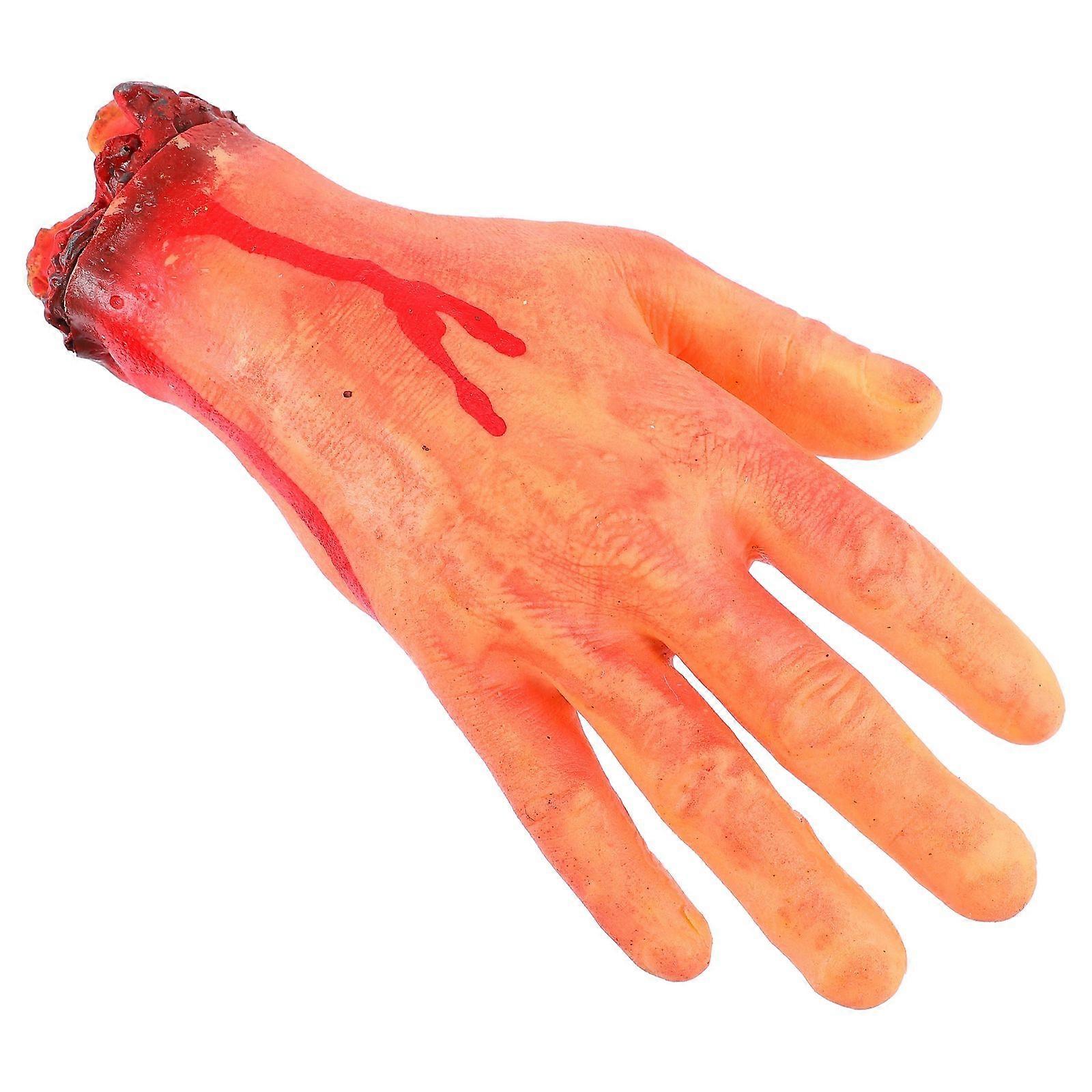 Realistic Fake Hand Trick Props for Halloween Parties – Vivid Prosthetic Hands for Creative Pranks and Horror Theme Decorations