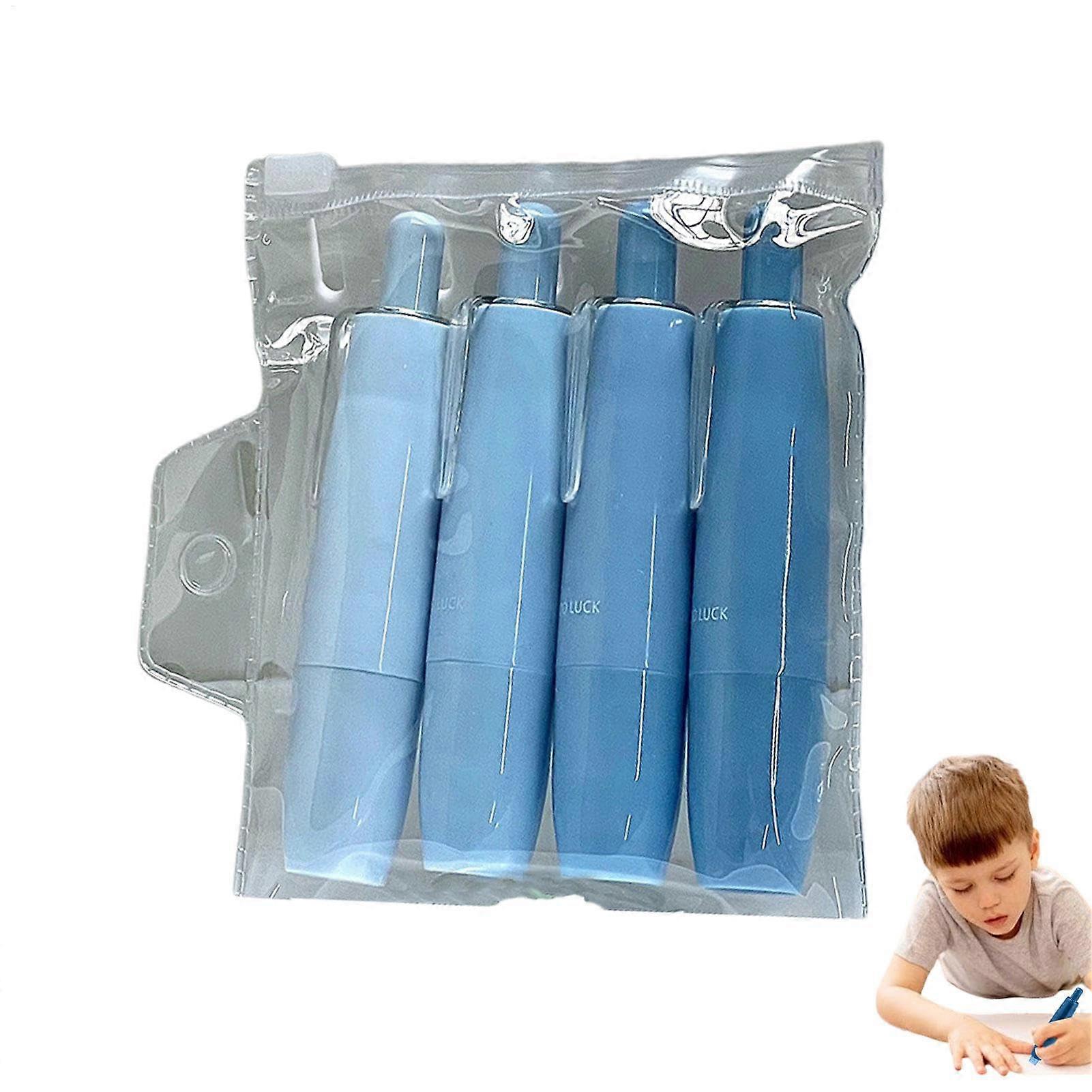 Refillable White-Out Correction Tape Pen | Double-Sided Retractable 4X Correction Tape | Self-Adhesive Blue Correction Tape for School and Home