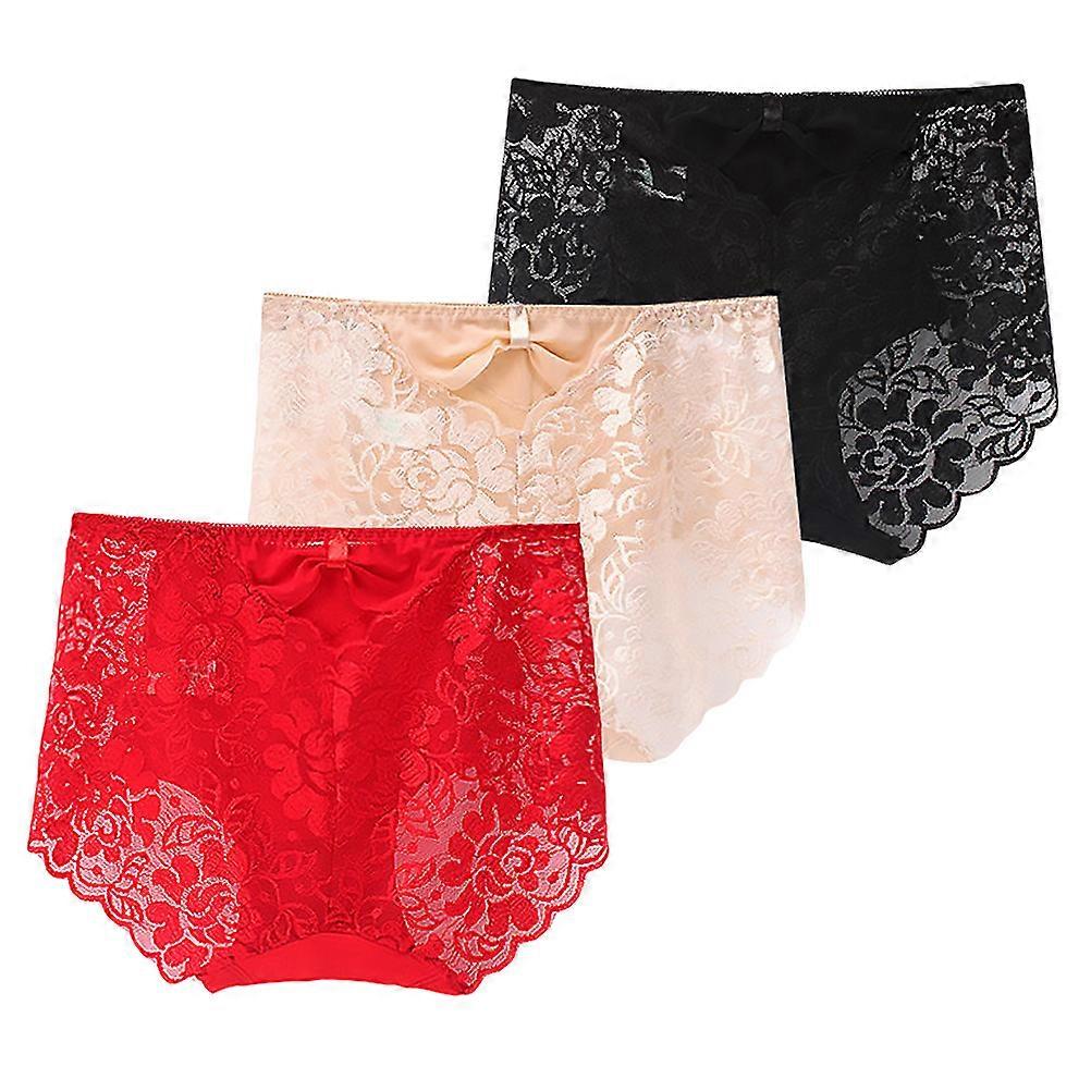 Breathable Underpants Comfortable Waistline Design Daily Wear Underwear for Women 3Pcs