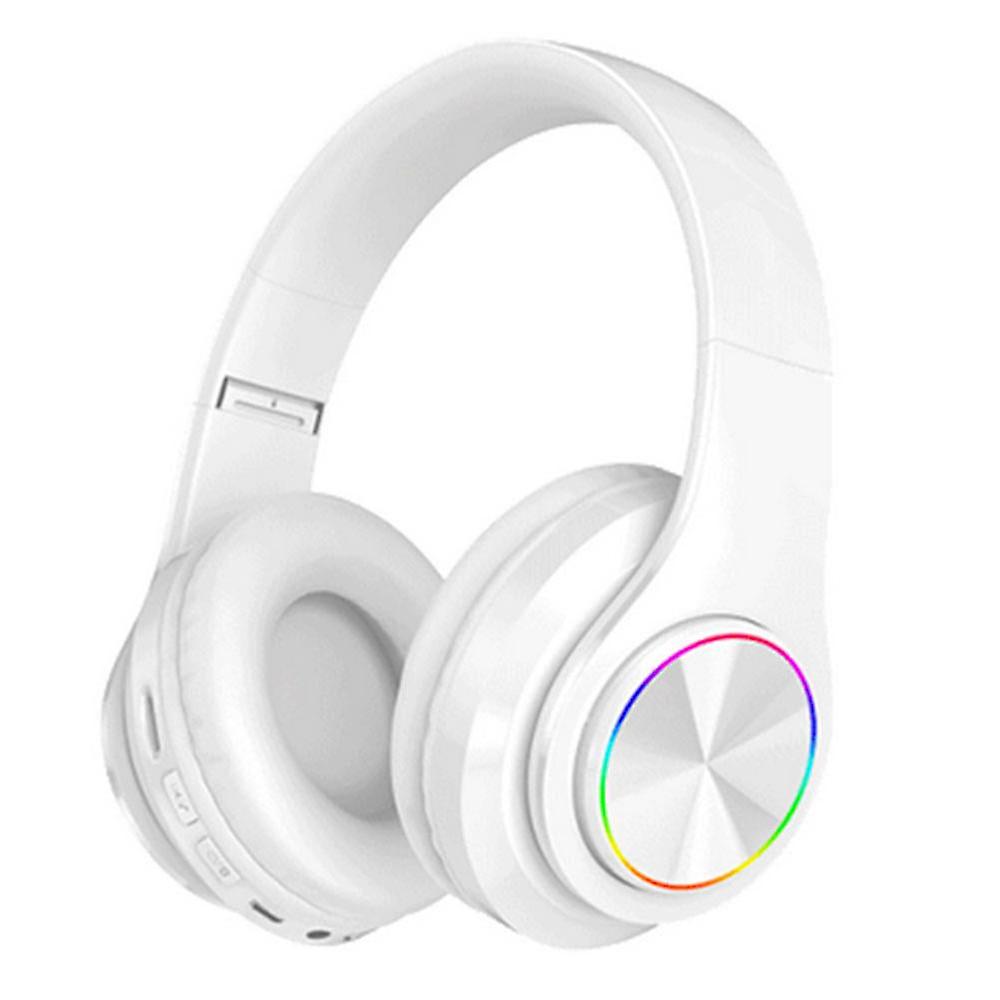 Bluetooth Wireless Headphones Over Ear With Mic (White)