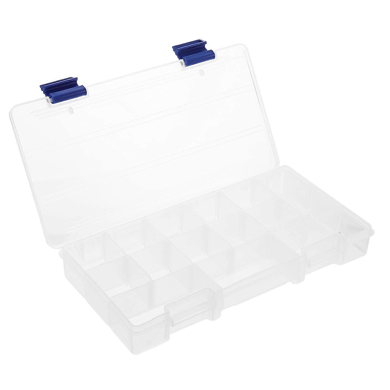 Plastic Fishing Lure Container Grid Design Rectangular Outdoor Activities Anglers Durable 8.9×4.3×1.2in 1Set