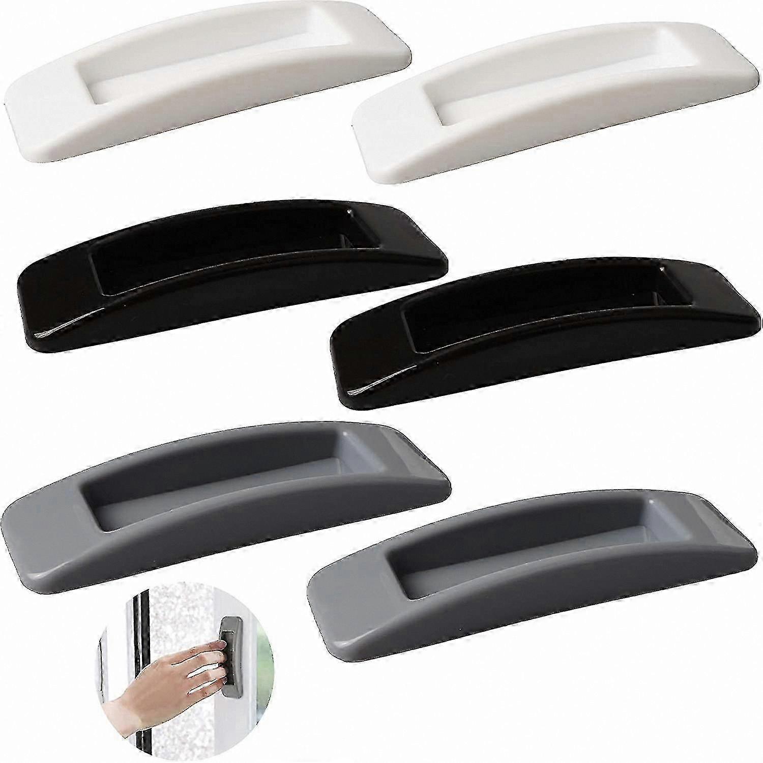Adhesive Door Handles, 6-Pack Cabinet Window Pulls for Easy Access and Smooth Operation