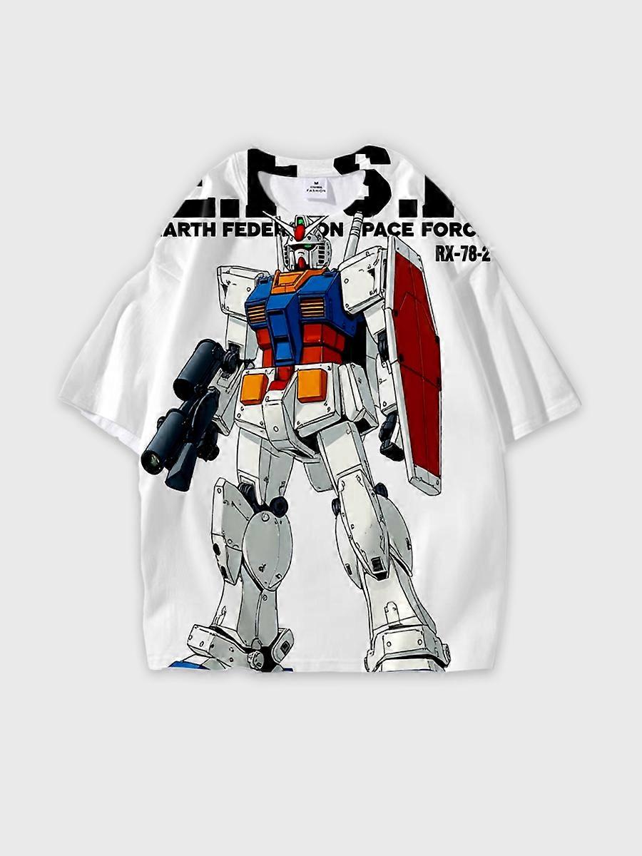 T-shirt round neck Pattern loose short sleeve N324