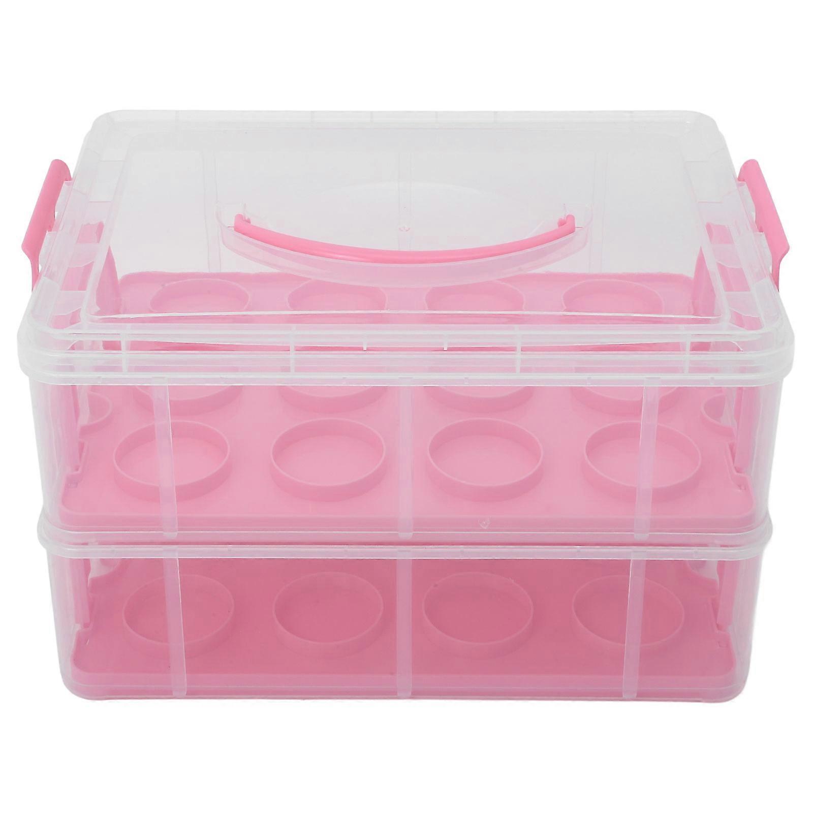 Cake Packaging Box Cake Container For General Users Pink Color Rectangular Shape Food Preservation 1Set