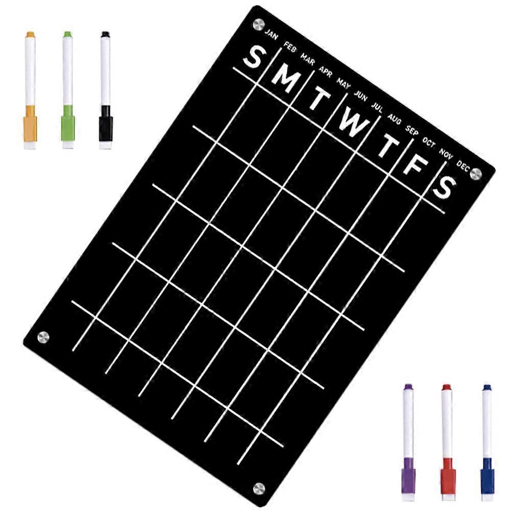 Refrigerator Magnet Reminder Erasable Message Board Rectangle Scheduling Home Decor 29.7x21cm 1 Set