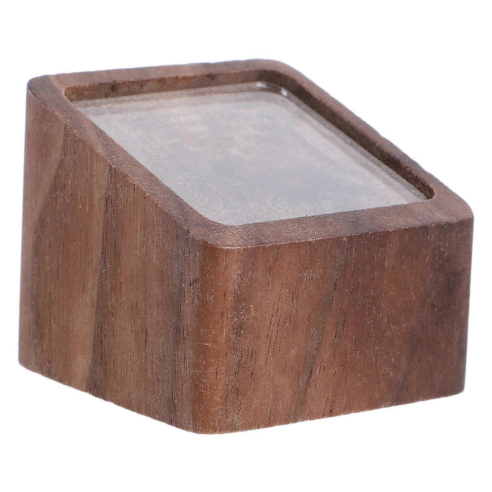 Wooden Card Holders Table Top Sign Holder Product Information Display Retail Environments Coffee Color Rectangular Shape 1Pack
