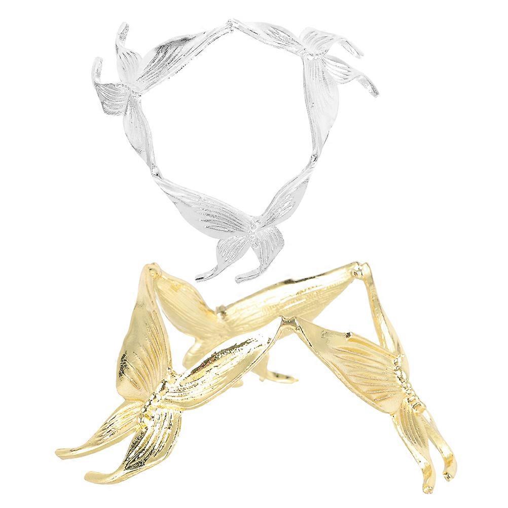 Sphere Globe Stand Base Crystal Ball Holder For Home Decoration Silver 2Pcs