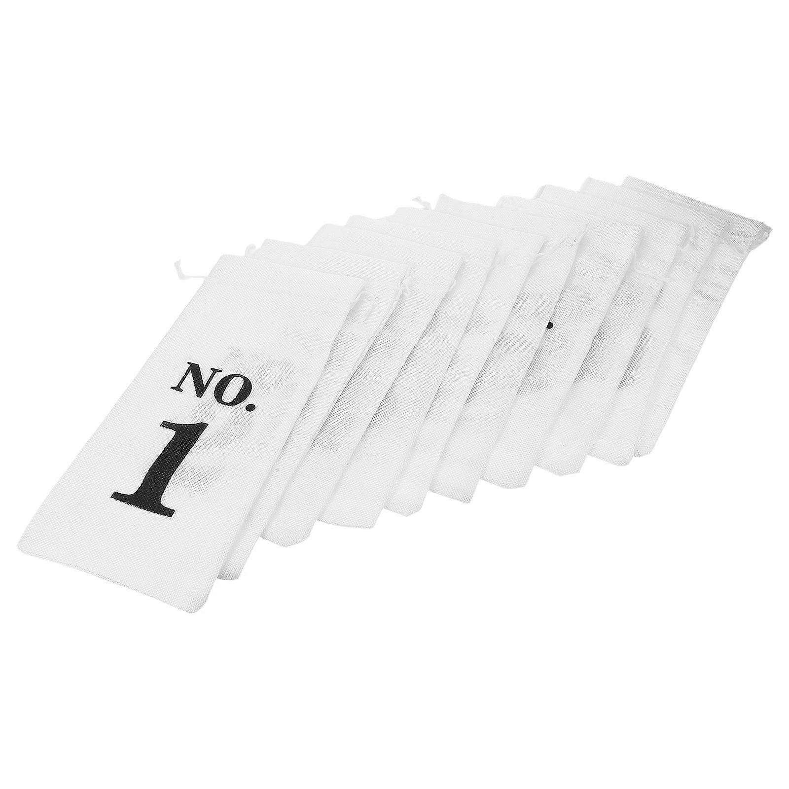 10pcs Reusable Bags with Drawstring Closure, Imitation Linen Dustproof Wrapping Sacks for Tasting, Birthdays, Weddings, Holidays, Party Favors