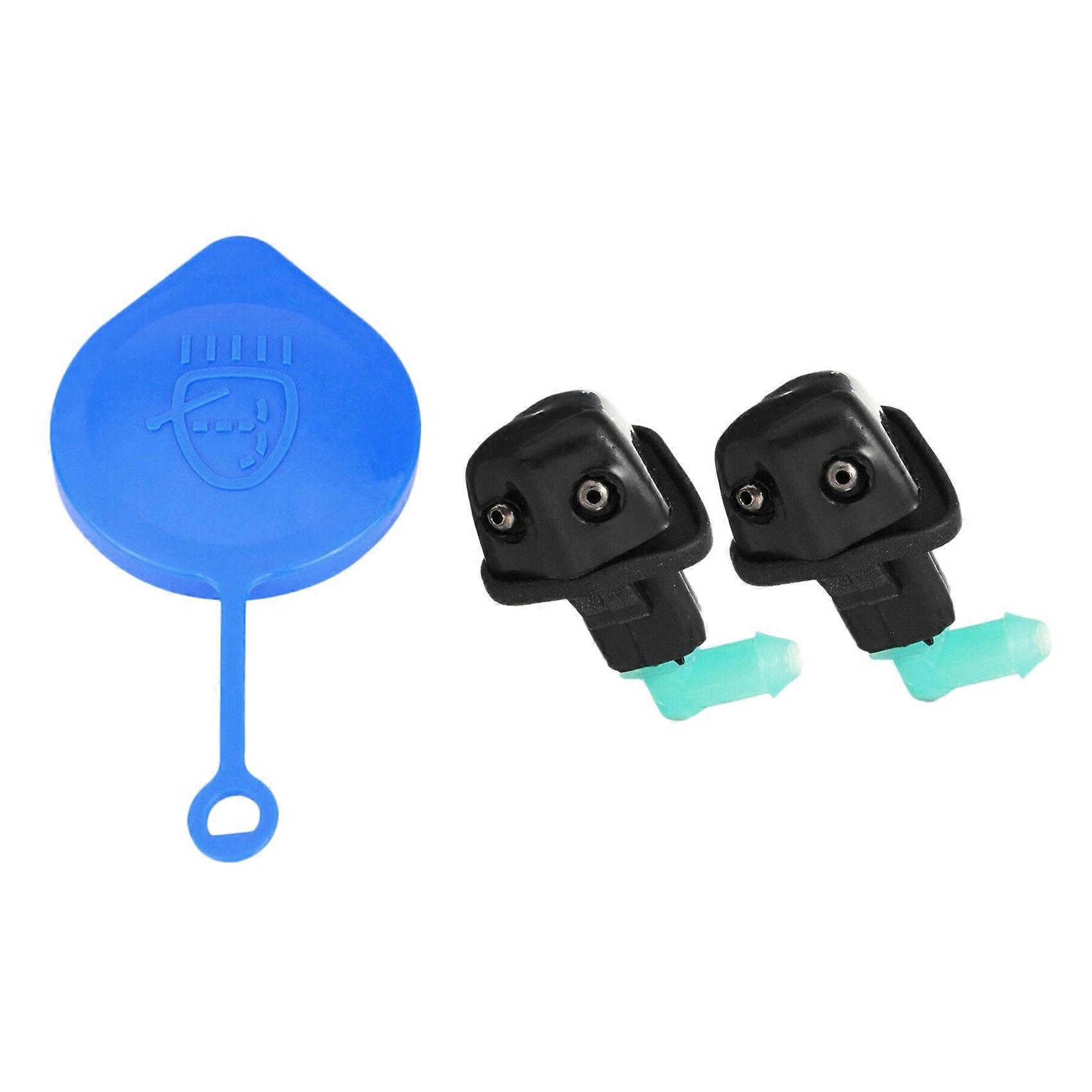1x Windshield Wiper Washer Fluid Reservoir for -V & 1Pair for 1998-2002 Windshield Washer Wiper Nozz