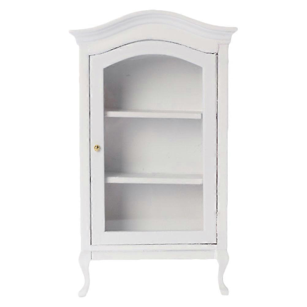 Mini Display Cabinet for Decoration White Plastic 1 12 or 1 16 Scale Model Fits Perfectly
