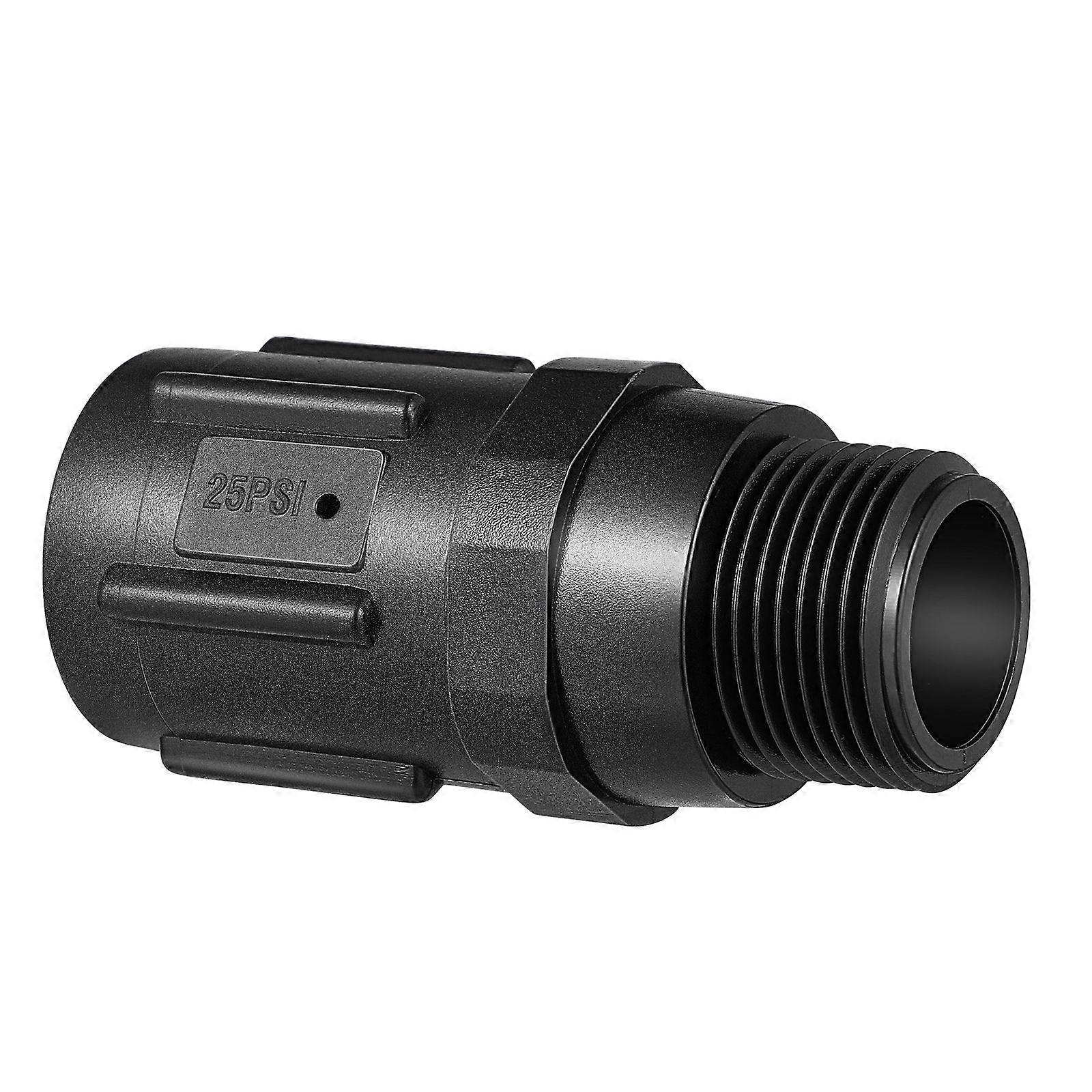 Black Plastic Pressure Reducer for Irrigation Use 25PSI Regulator for Garden Hose Connection