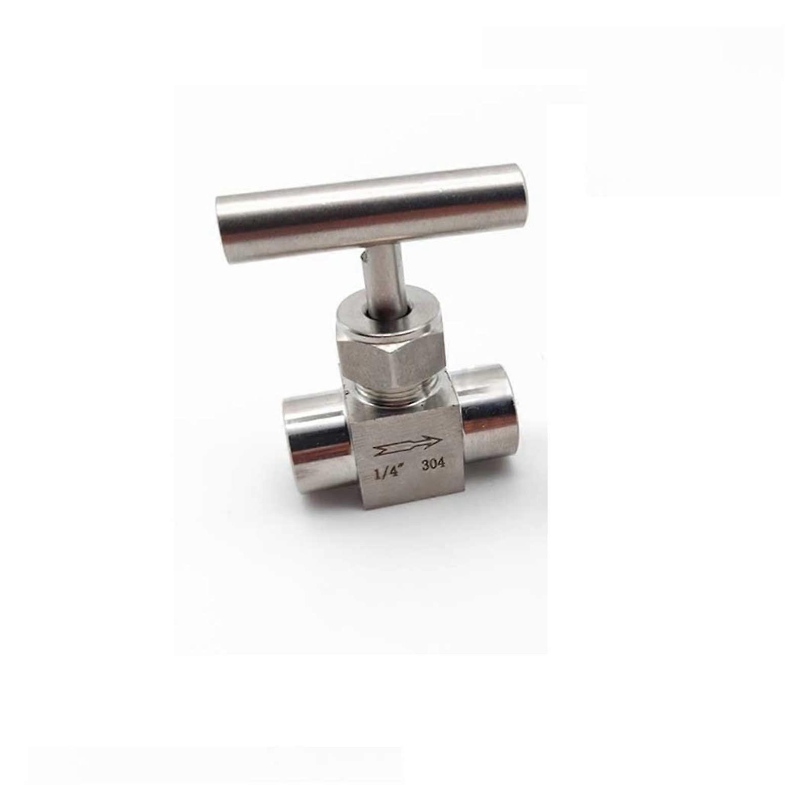 Needle valve 1/8 1/4 3/8 1/2 inch BSP internal thread needle valve Crane 915 PSI 304 stainless steel flow control valve with uniform handle (1/4 inch)