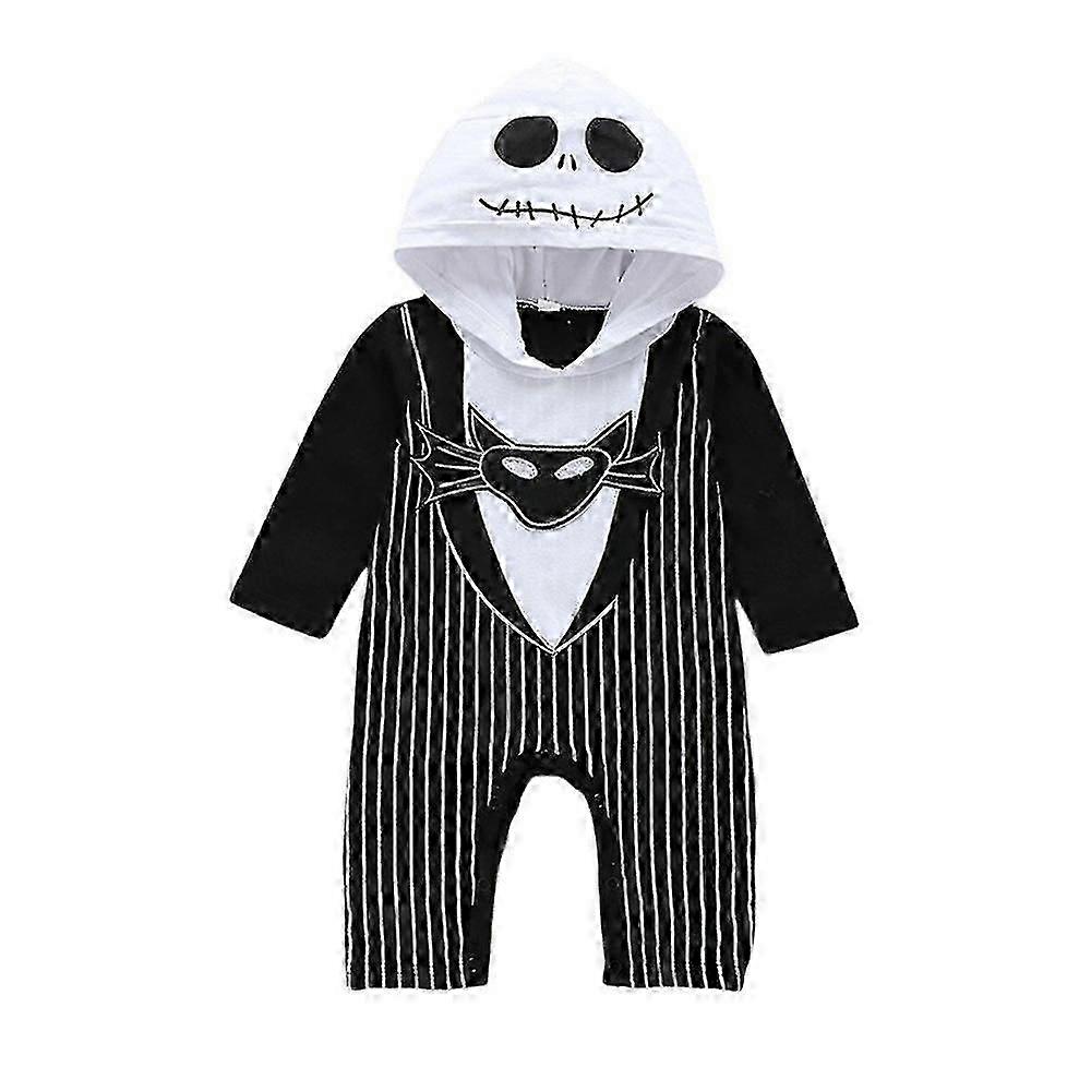 6 μηνών-3 ετών Νήπιο Baby Jack Skellington Εφιάλτης πριν από τα Χριστούγεννα Ολόσωμη φόρμα με κουκούλα Romper Δώρα