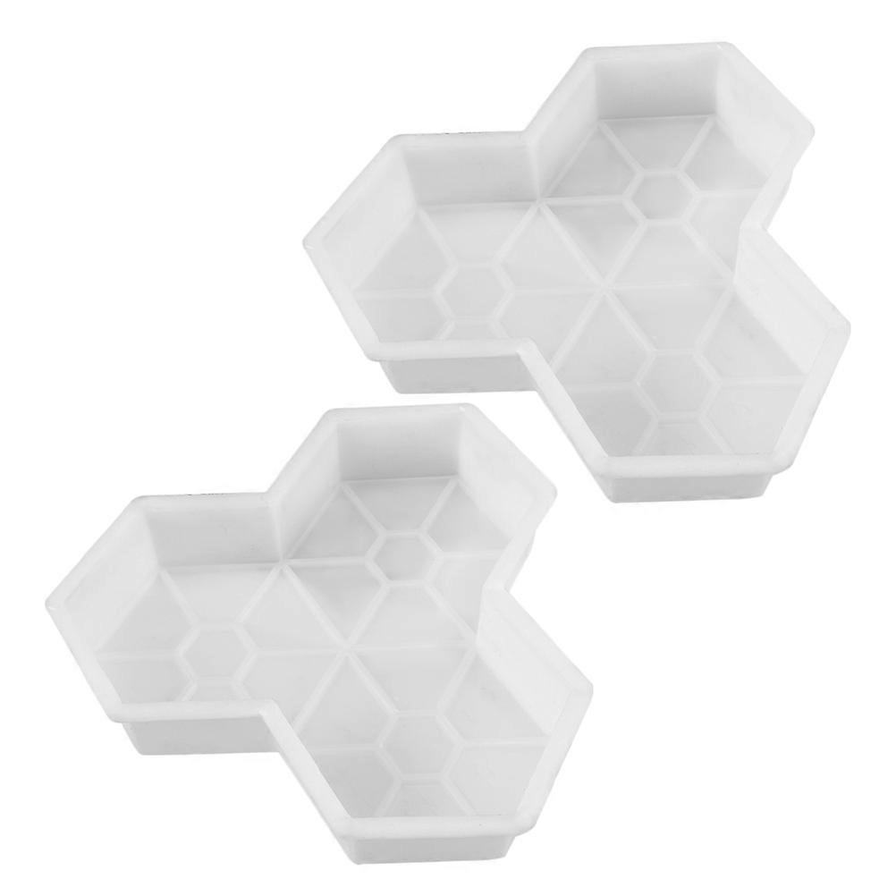 Concrete Stepping Stone Pavement Brick Mold 2Pcs for Garden Walkway with Unique Maple Leaf Design 28X27.5X5CM