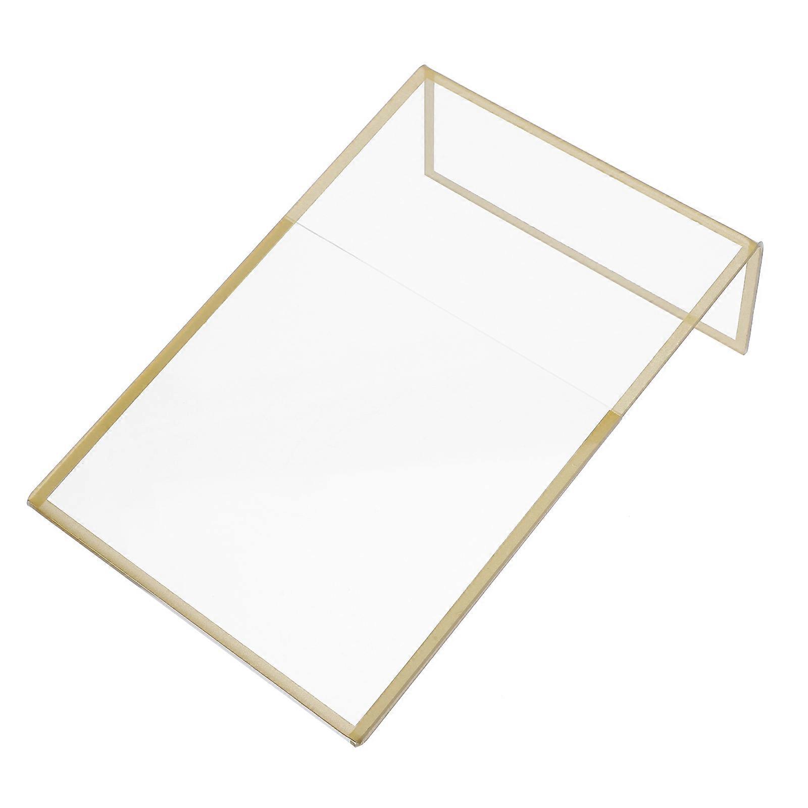 Acrylic Sign Holder Clear Vertical L Shape Stand for Store Use Double Sided 10.2x15.2cm