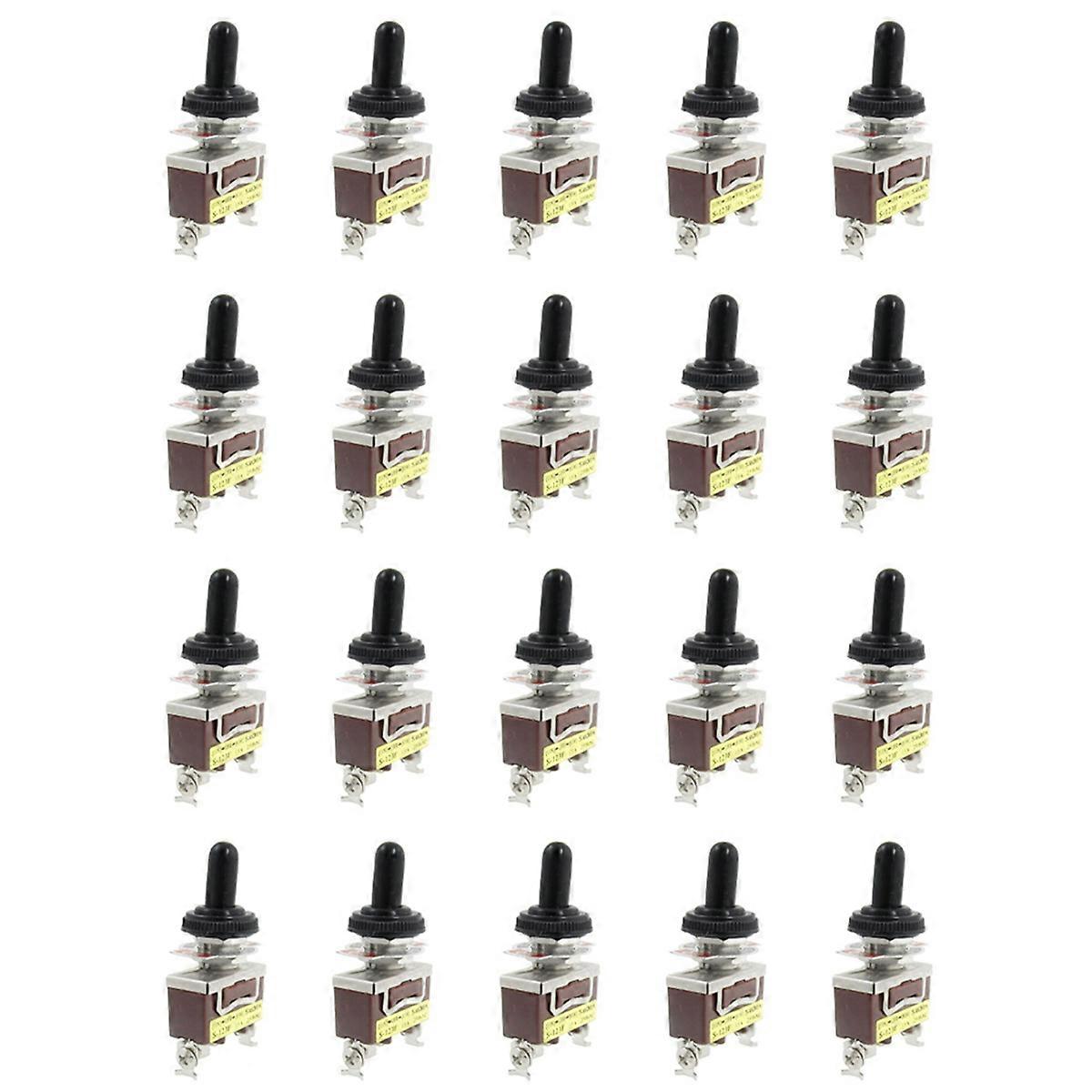 20X AC 250V 15A Momentary SPDT Toggle Switch with Waterproof Boot