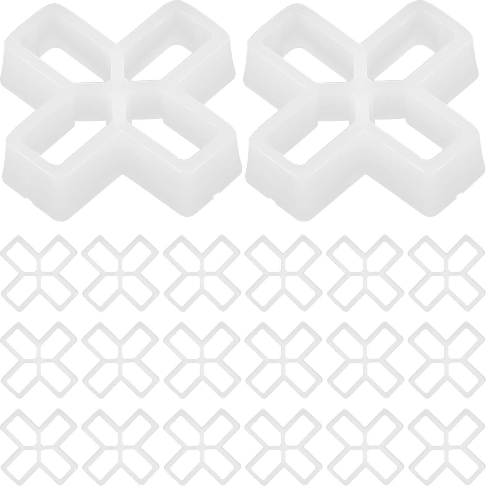 Tile Leveling System Clip For Beginners And Professionals 100Pcs White PVC Cross Shape Spacers For Tile Laying And Construction Projects