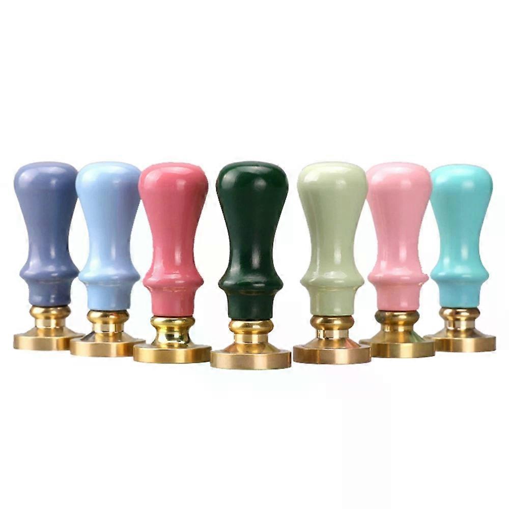 Solid Wood Handle Stamp, 2 Pcs Handmade Stamper for Wedding Scrapbooking