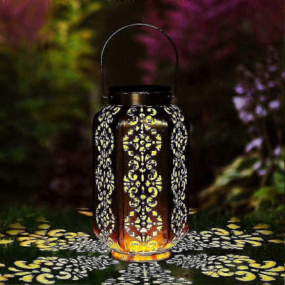 Solar Lantern Outdoor Led Solar Garden Light Waterproof Solar Garden Light Hanging Lighting Metal He