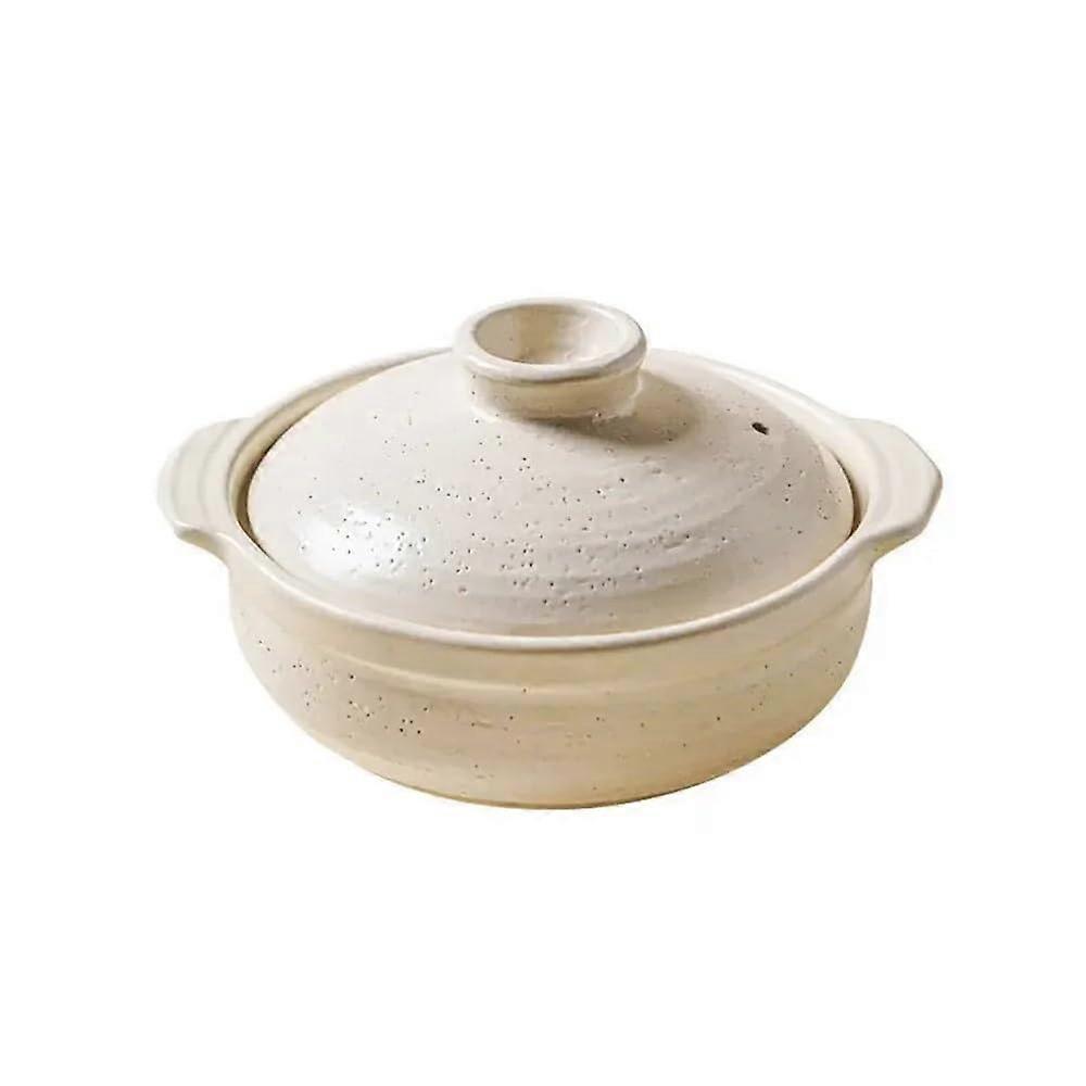 Multifunctional Ceramic Baking Dish with Lid, 1000ml Large Capacity Cookware, Easy to Clean Bakeware for Gastronomy, Beige