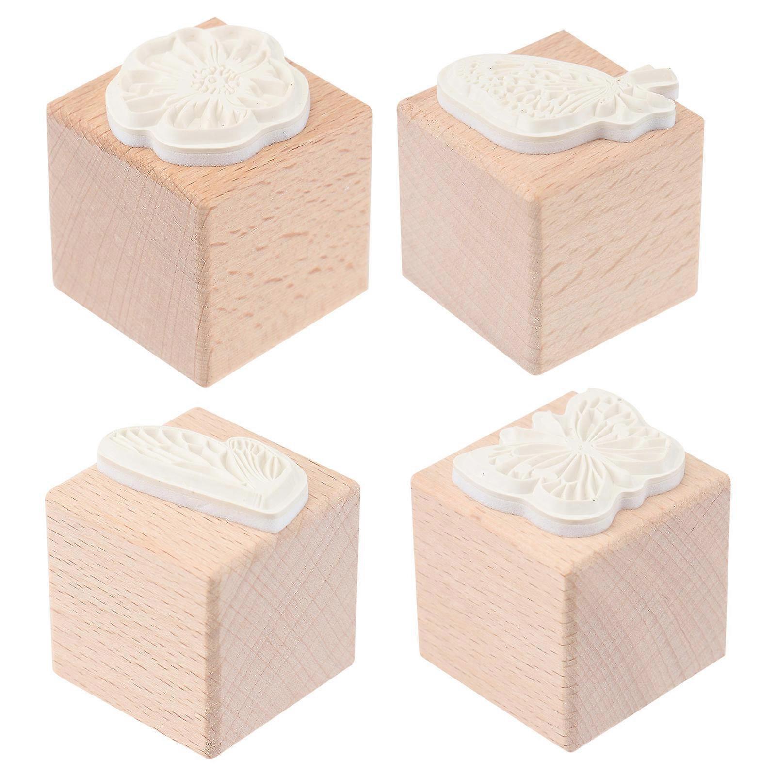 Wooden Butterfly Rubber Set for DIY Crafting, Style, Multi Species Design, Durable Handbook Seal for Scrapbooking, Card Making and Decorative Use