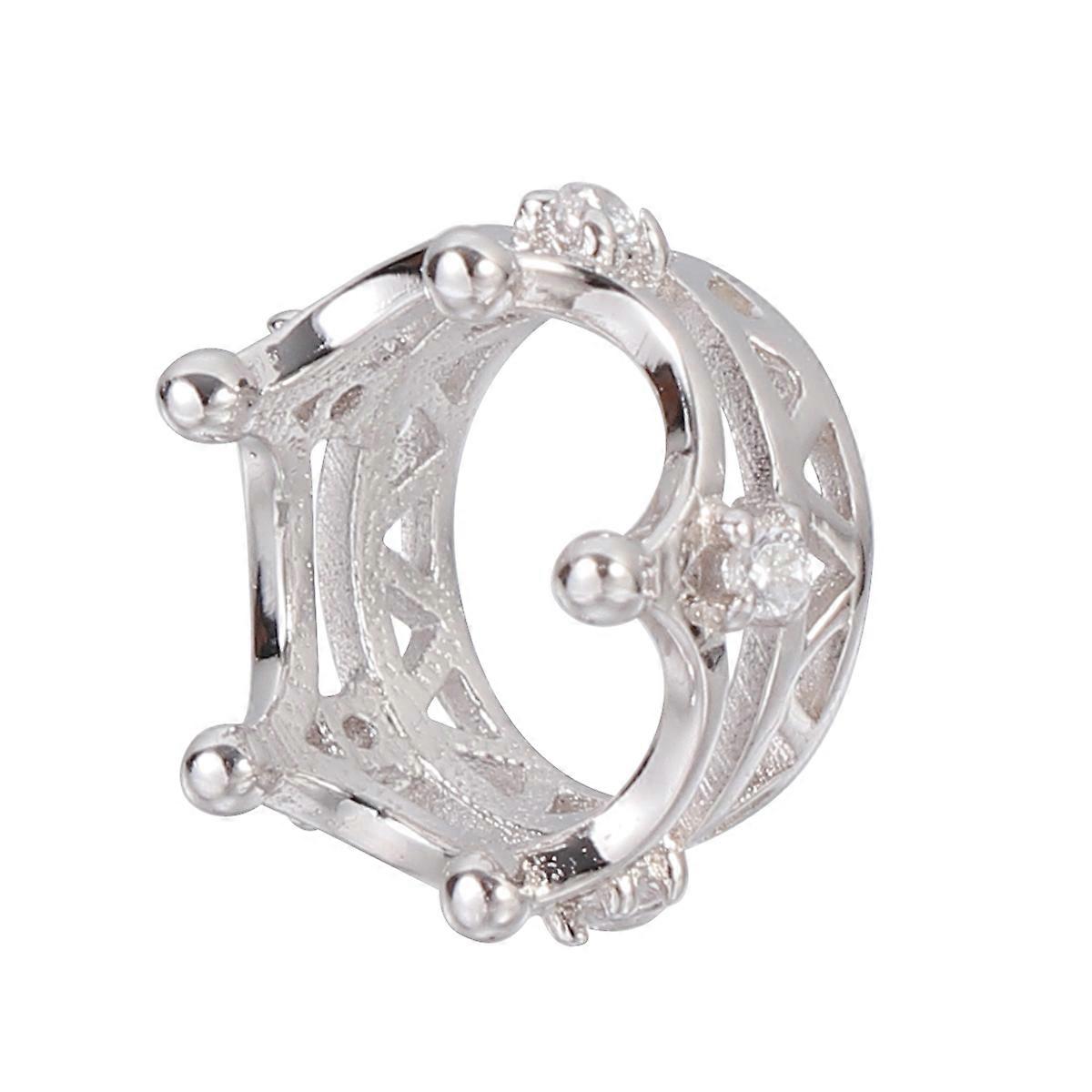 Silver Crown Necklace Charm with Durable Material and Unique Shape Design for Decoration