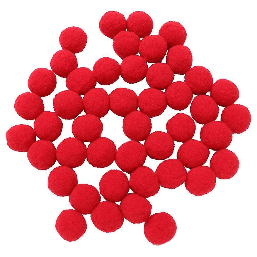 500PCS Creative Manual DIY Material Plush Ball Home Use Red High Elastic Polyester Craft Accessory Making For Children