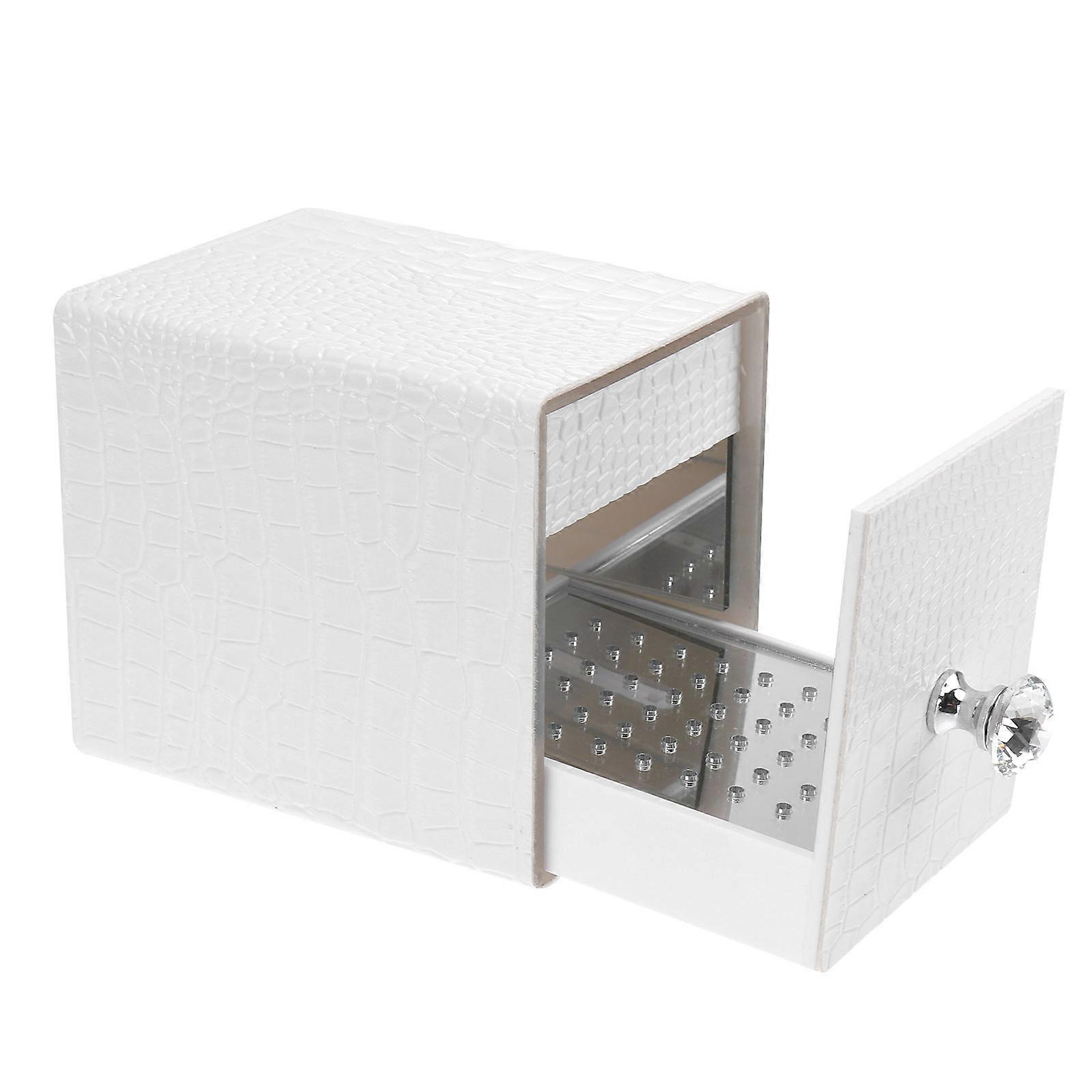 Nail Drill Case Container For Professional Salon Use With Dustproof Feature In White Color 1Set
