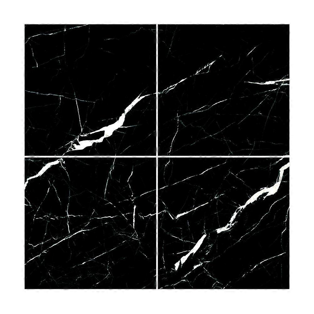 4Pcs Removable Marble Design Tile Sticker For Smooth Surface Decoration 11.79x11.79 Inch