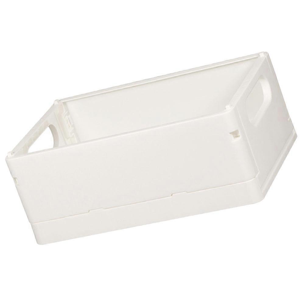 Collapsible Plastic Storage Bins for Cosmetics, Mini Sundries, and Multipurpose Organization – White