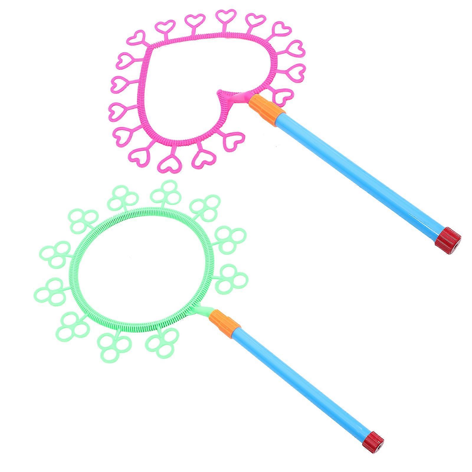 2pcs Giant Bubble Wands for Outdoor Play – Fun Party Accessory, Easy to Use, Assorted Colors