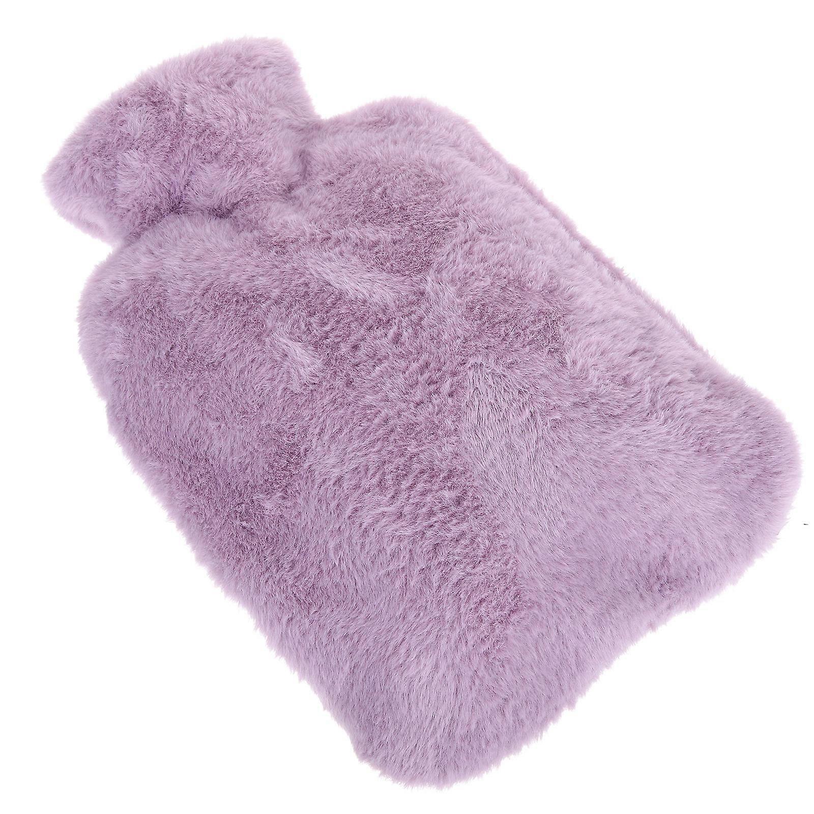Warm Hot Water Bottle With Plush Cover Suitable For Pain Management During Winter 34x22cm 1Pcs