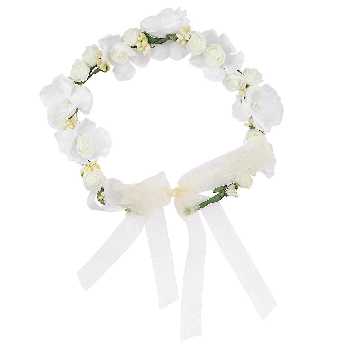 Flower Crown White Garland for Decorating with Allergy-Friendly Features