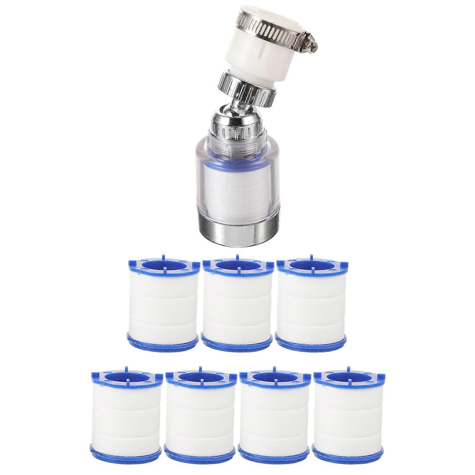 Filtering Kitchen Sink Sprayer Nozzle Tap Filter Faucet For Homeowners With Replaceable Filter Cores In Blue