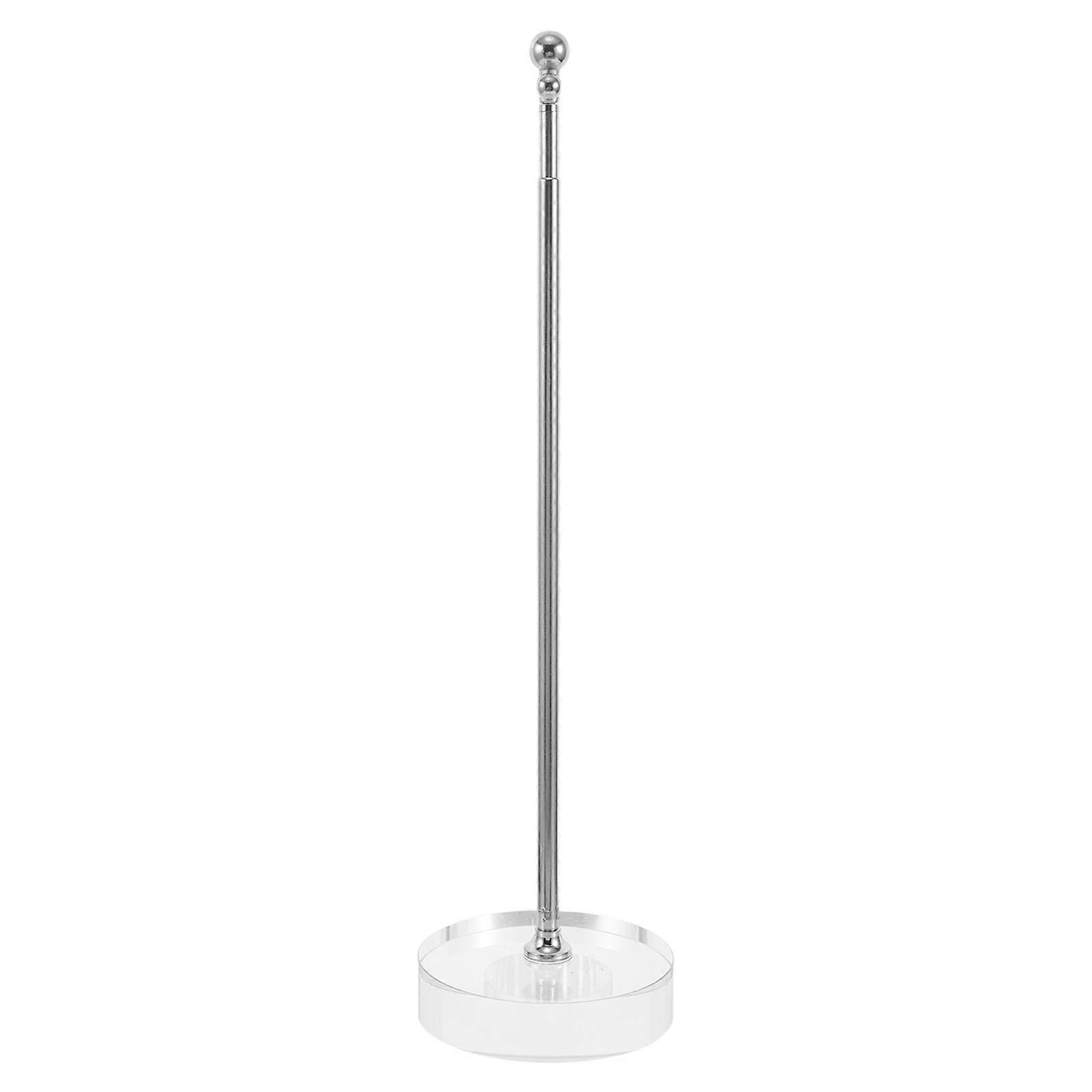 Adjustable Height Desk Flag Stand Stainless Steel Flagpole Minimalist Design Office Use 49Cm Stable Base 1Pack