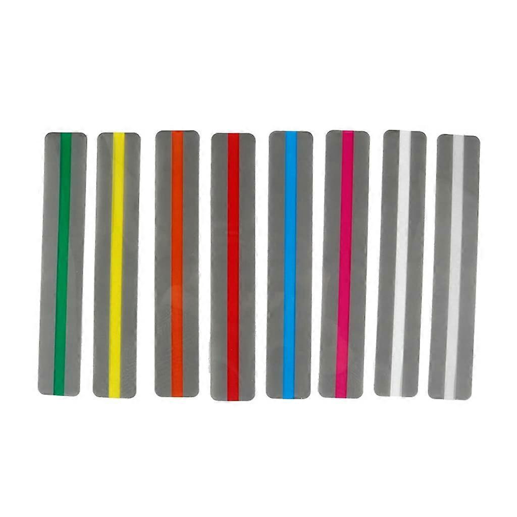 For Creative Colors PET Plastic Bookmark Guided Reading Strips Aid Highlight PVC Transparent Effect Bookmark for Students Small Section 8 Colors