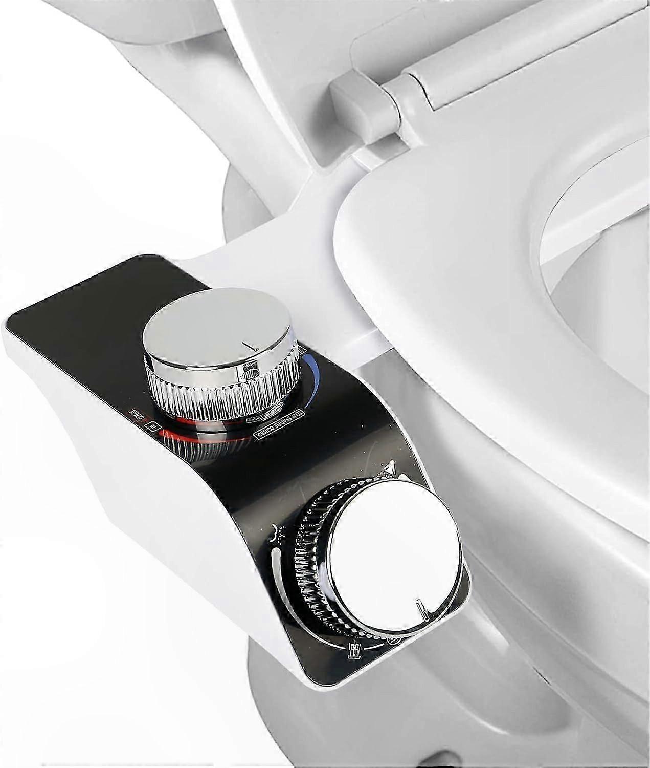 Dual Nozzle Bidet Attachment with 3 Hygiene Modes for Easy Toilet Shelf Cleaning
