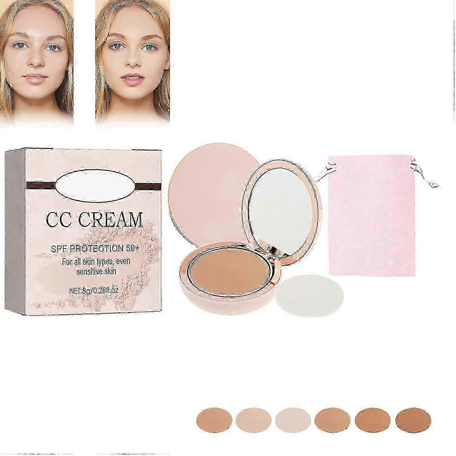 2025 Illumina CC Creamy Compact Spf 50,Full Coverage Concealer, Foundation Concealer, Color Correcting Concealer, Always CC Creamy Compact Spf 50+ and