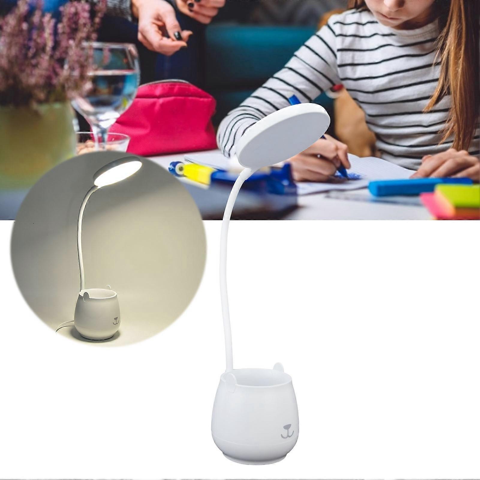 LED Desk Lamp Plastic Flexible Desk LED Light with Pen Holder for Table Lighting 5V