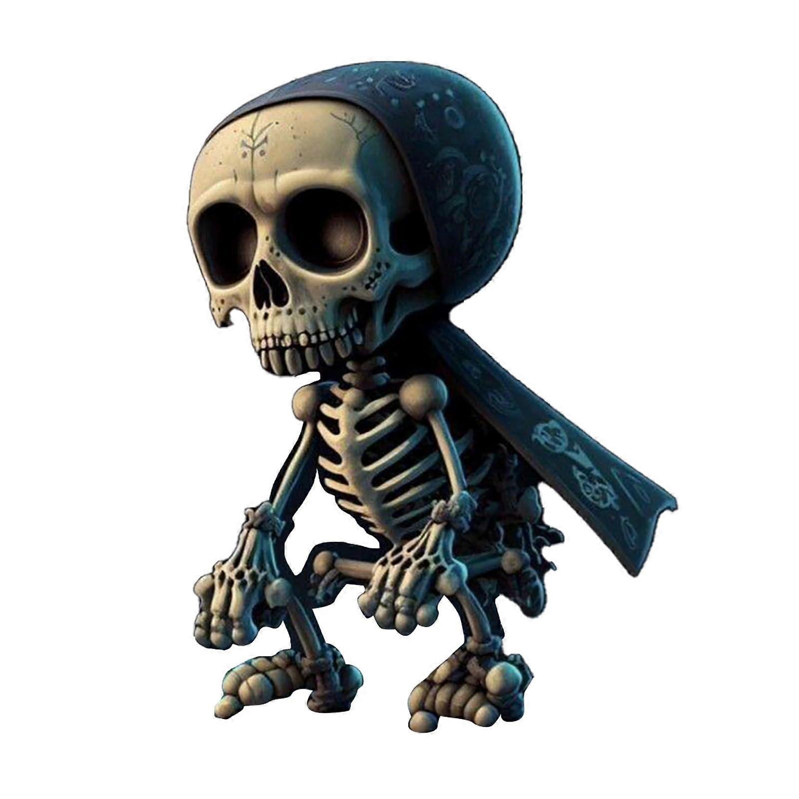 Skull Shaped Car Keychain, Halloween Gift, Multicolor Keyring For Keys And Bags, Compact Size, Multicolor