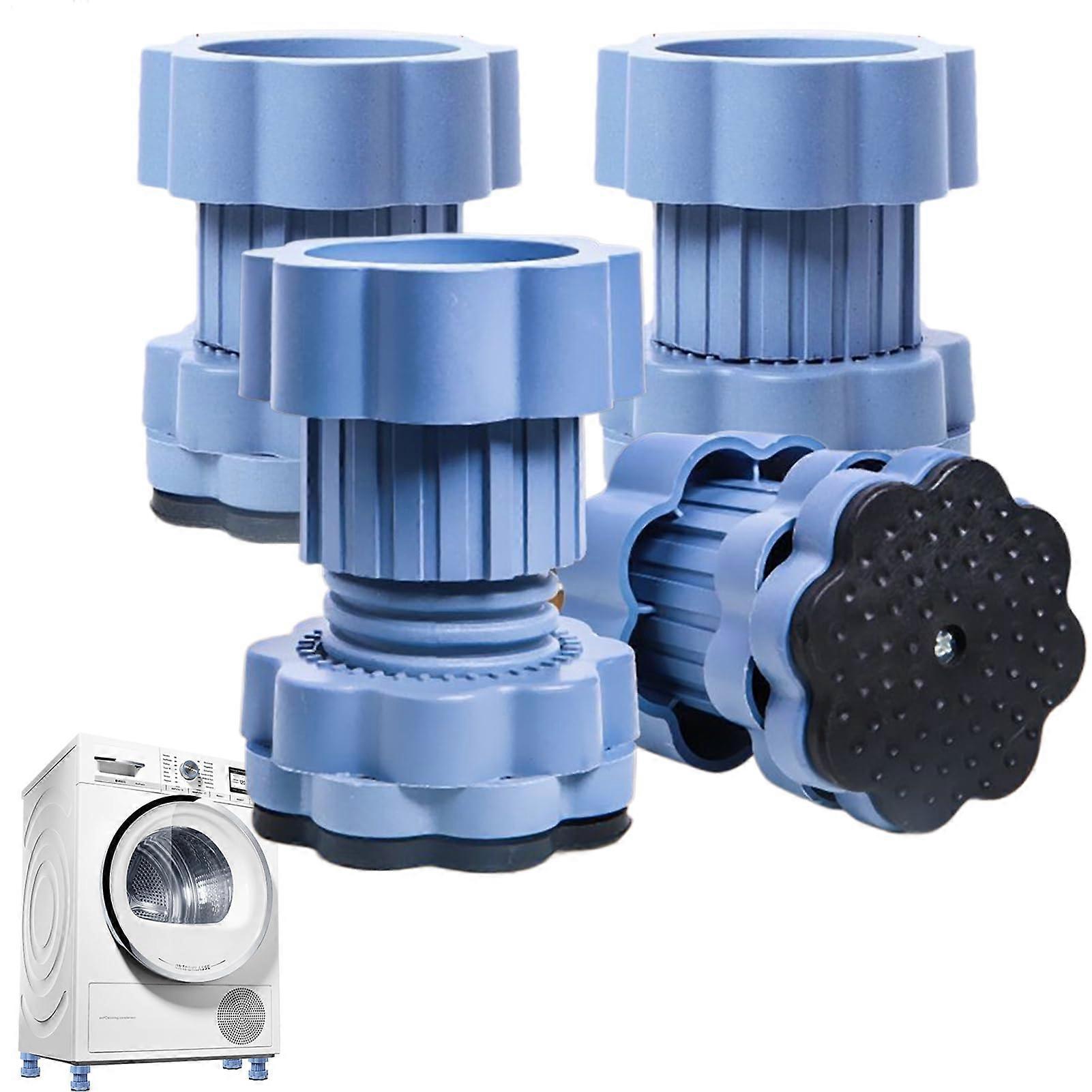 Anti-Vibration Pads For Washing Machine, Rubber, Non-Slip Black, 4 Foot Pads, Vibration Reduction, Moisture Resistant