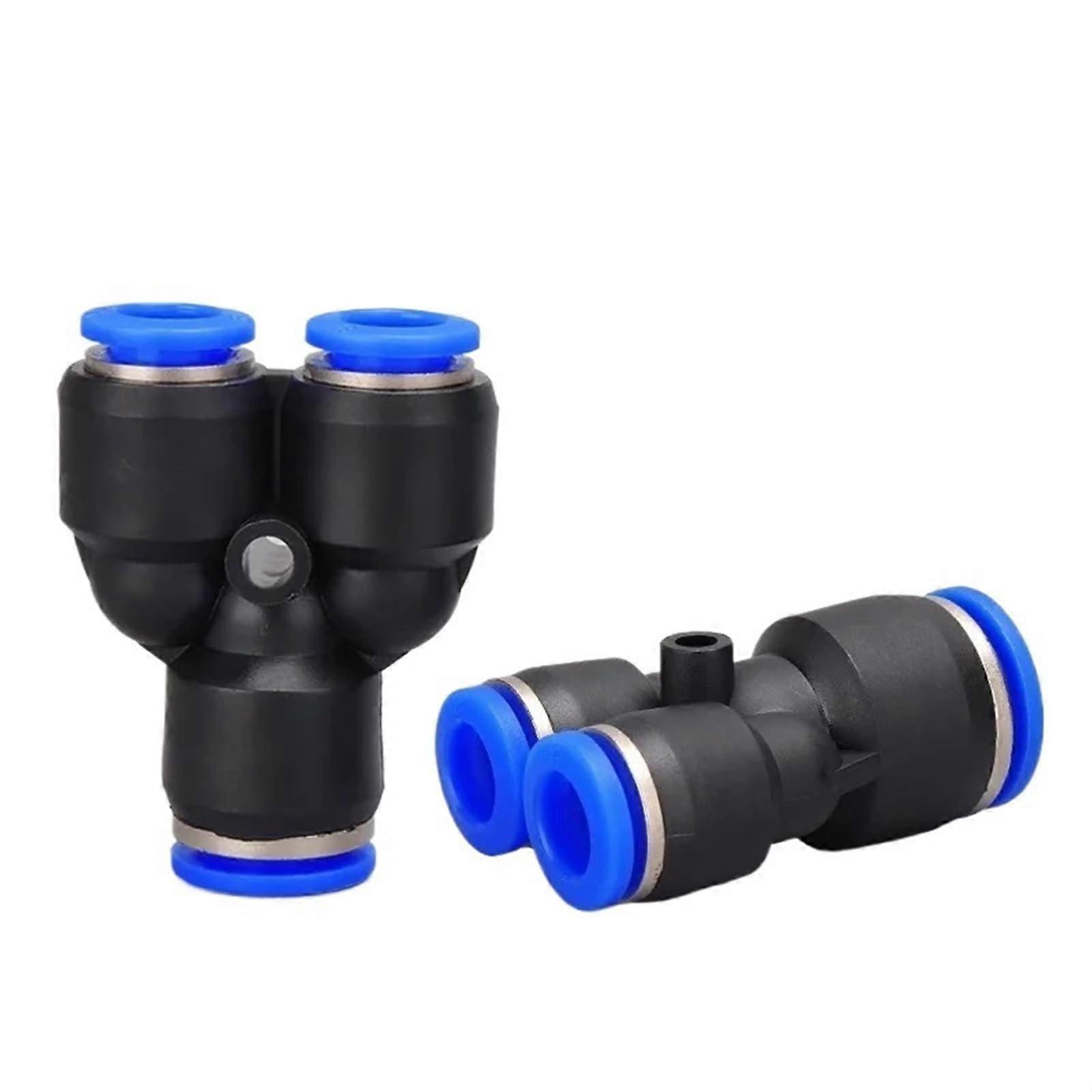 20pcs PY PW Air Connectors 4 6 8 10 12mm Pneumatic Fitting Quick Connect Tee 3Way Plastic Pipe Hose Tube Connector(Color:PY4) 20 PCS Py4