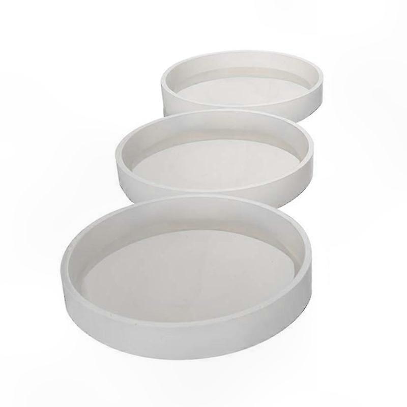 3-Pack Large Round Silicone Coaster Mold, 10cm Diameter, for Resin and Cement Crafting Projects